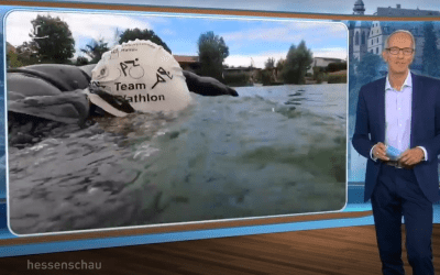 Ultratriathlon in Hessen – 200 km Schwimmen mit der Team MöWathlon Badekappe