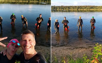 Letztes Freiwassertraining an der Badestelle Walldorf