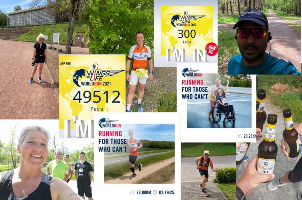 Wings for Life World Run Team MöWathlon and Friends legte insgesamt