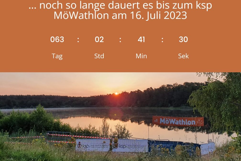 Die Uhr tickt – der Startschuss zum 14. ksp MöWathlon am 16. Juli ist schon fast zu hören!