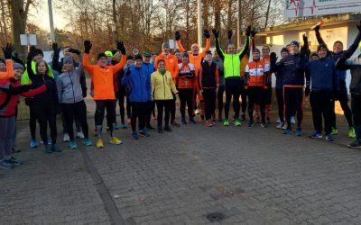 Auftakt zur 45. Winterlaufserie der LG Mörfelden Walldorf – das Team MöWathlon war zahlreich dabei.