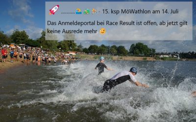 Die Anmeldung für den 15. ksp MöWathlon am 14. Juli ist geöffnet!!!