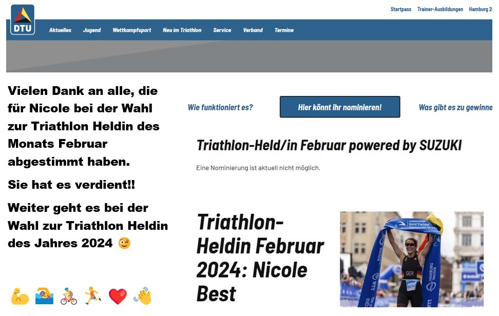 Nicole Best – DTU Triathlon Heldin Februar