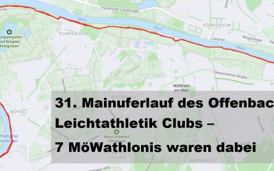 31. Mainuferlauf des Offenbacher Leichtathletik Clubs – 7 MöWathlonis waren dabei