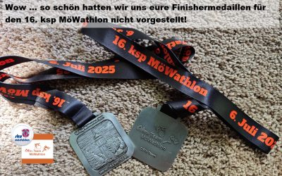 Wow … so schön hatten wir uns eure Finishermedaillen für den 16. ksp MöWathlon nicht vorgestellt!