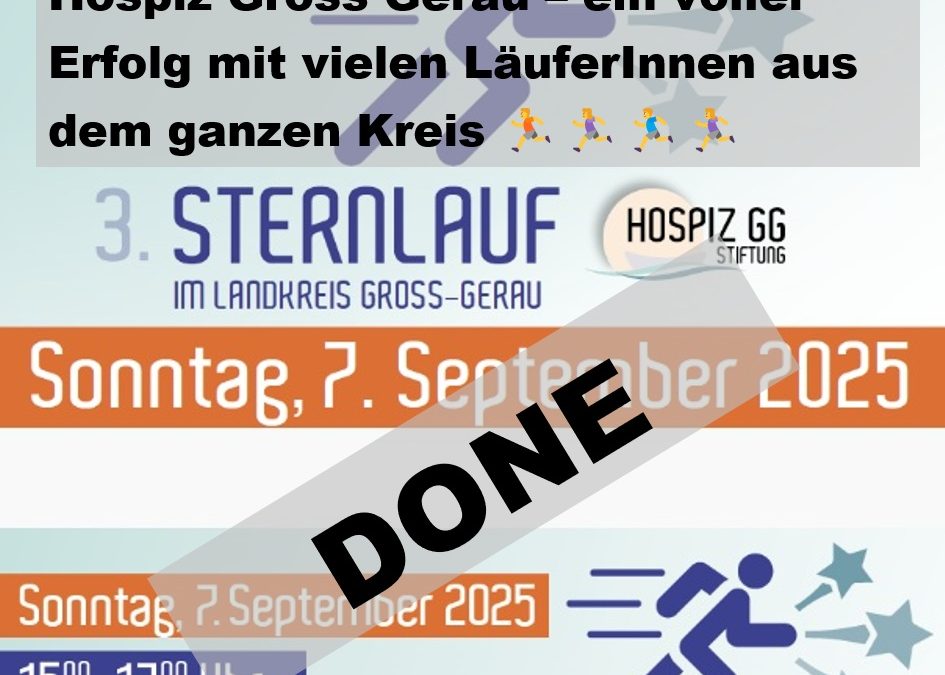 Der 3. Sternlauf der Stiftung Hospiz Gross Gerau – ein voller Erfolg mit vielen LäuferInnen aus dem ganzen Kreis 🏃🏃‍♀️🏃‍♂️🏃‍♀️