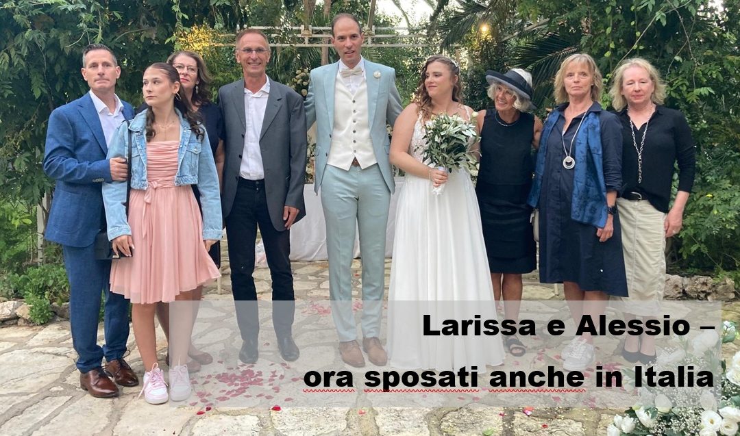 Larissa und Alessio – jetzt auch auf Italienisch verheiratet Larissa e Alessio – ora sposati anche in Italia 🥂👩🏼❤️👨🏽