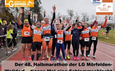 Der 48. Halbmarathon der LG Mörfelden-Walldorf – dieses Mal eine Schlammschlacht
